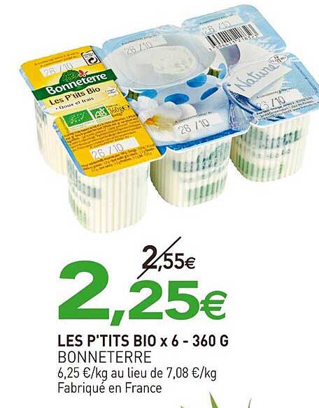 LES P'TITS BIO x 6 - 360 G BONNETTERRE