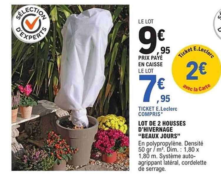 LOT DE 2 HOUSSES D'HIVERNAGE "BEAUX JOURS"