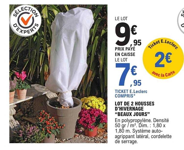 LOT DE 2 HOUSSES D'HIVERNAGE "BEAUX JOURS"