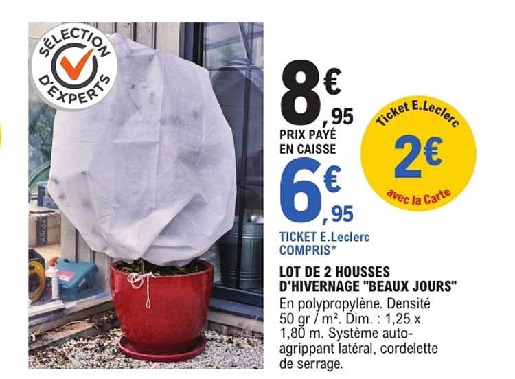 LOT DE 2 HOUSSES D'HIVERNAGE "BEAUX JOURS"