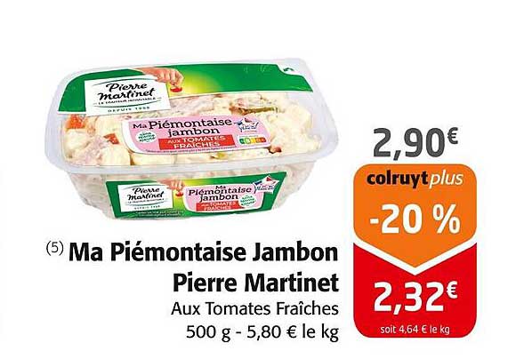 Ma Piémontaise Jambon Pierre Martinet Aux Tomates Fraîches
