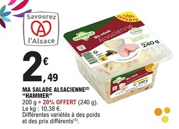 MA SALADE ALSACIENNE "HAMMER"