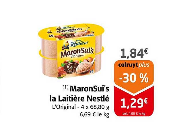 MaronSui's la Laitière Nestlé L'Original - 4 x 68,80 g