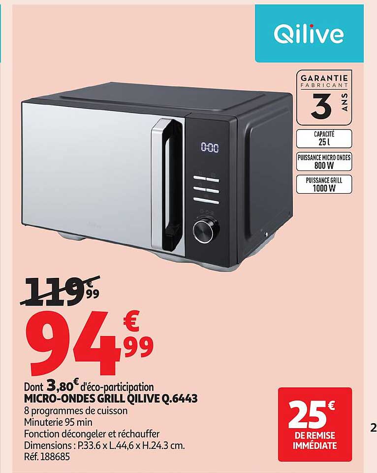 MICRO-ONDES GRILL QILIVE Q.6443