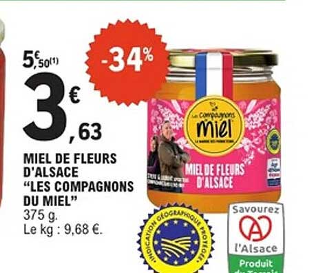 MIEL DE FLEURS D'ALSACE "LES COMPAGNONSDU MIEL"