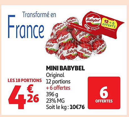 MINI BABYBEL Original 12 portions + 6 offertes