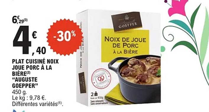 Noix de joue de porc à la bière