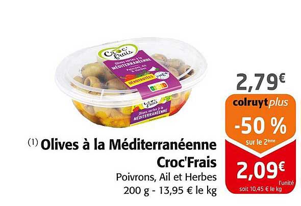 Olives à la Méditerranéenne Croc'Frais
