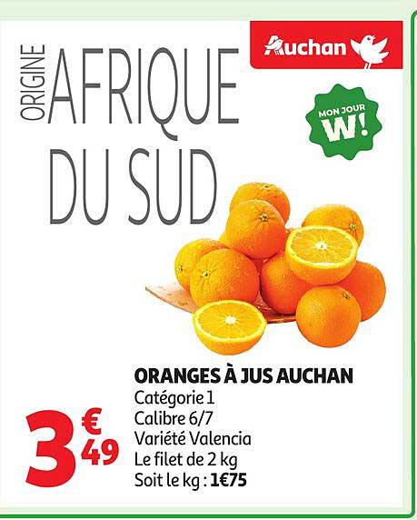 ORANGES À JUS AUCHAN