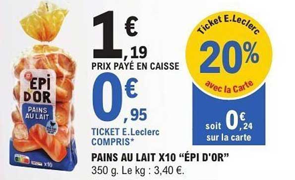 PAINS AU LAIT X10 “ÉPI D'OR”