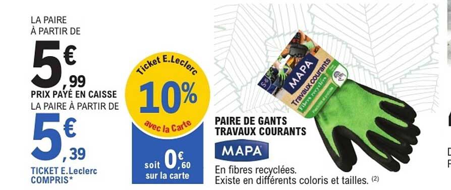 PAIRE DE GANTS TRAVAUX COURANTS