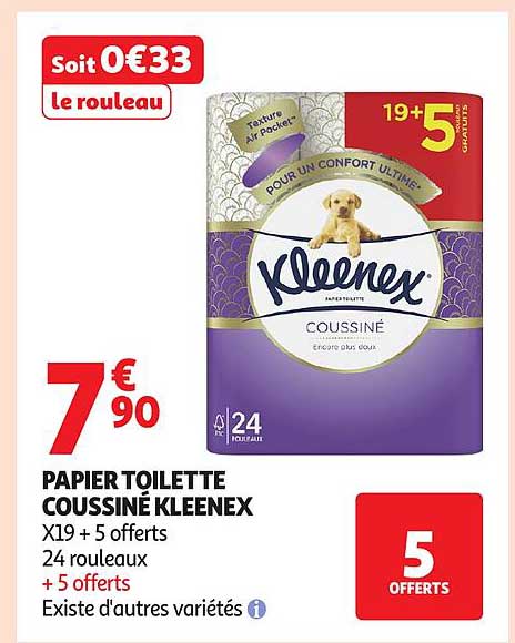 PAPIER TOILETTE COUSSINÉ KLEENEX