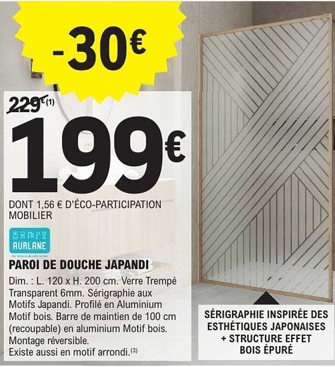 PAROI DE DOUCHE JAPANDI