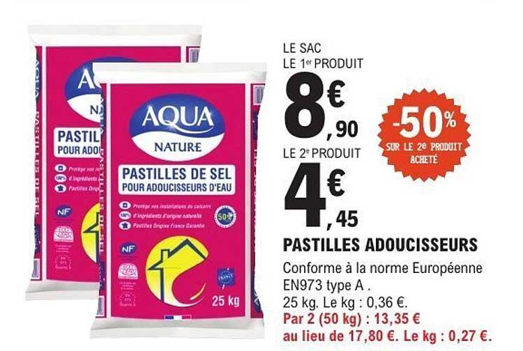PASTILLES ADOUCISSEURS