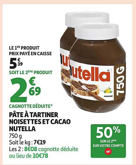 PÂTE À TARTINER NOISETTES ET CACAO NUTELLA
