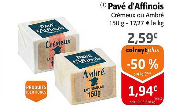 Pavé d'Affinois Crémeux ou Ambré