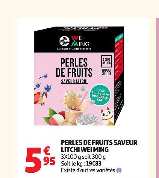 PERLES DE FRUITS SAVEUR LITCHI WEI MING