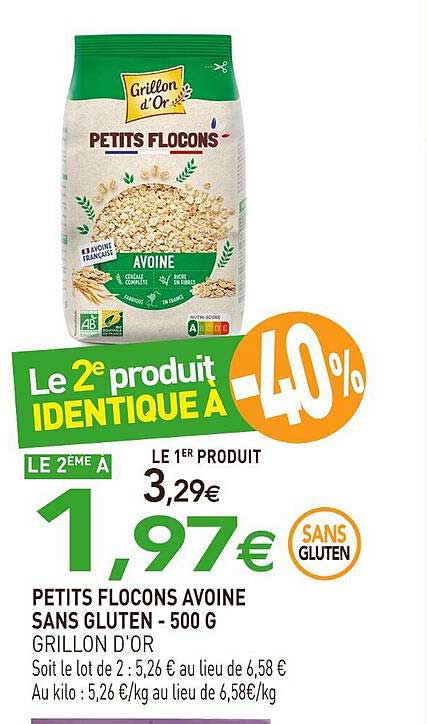 PETITS FLOCONS AVOINE SANS GLUTEN - 500 G