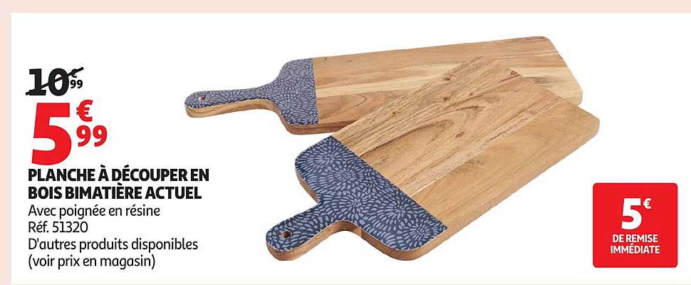 PLANCHE À DÉCOUPER EN BOIS BIMATÉRIÈRE ACTUEL