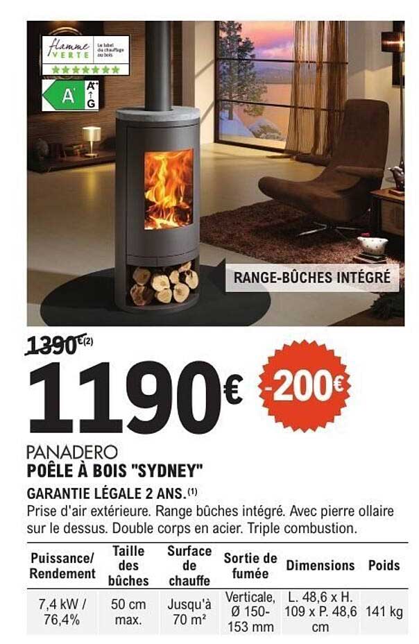 Poêle à bois "Sydney"