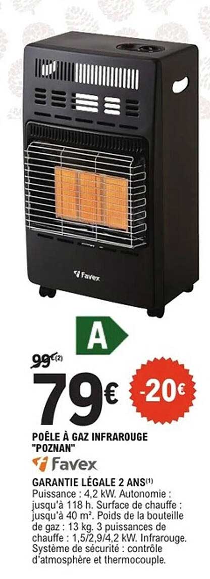 POÊLE À GAZ INFRAROUGE "POZNAN"