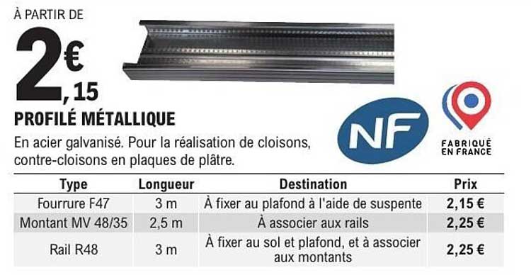 PROFILÉ MÉTALLIQUE