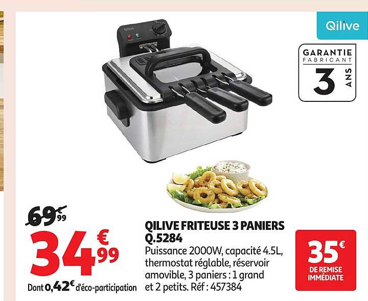 QLIVE Friteuse 3 Paniers Q.5284