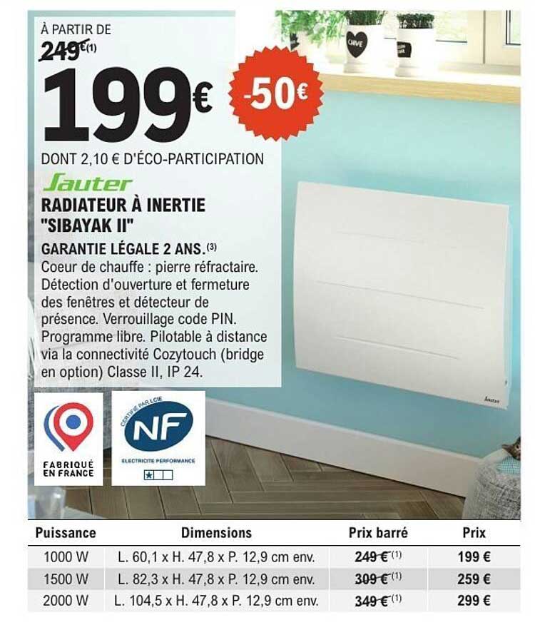 RADIATEUR À INERTIE 'SIBAYAK II'