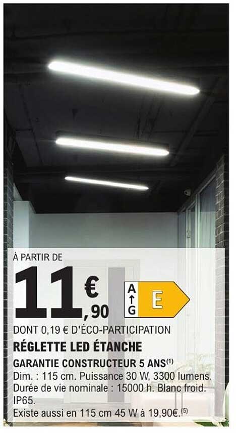 RÉGLETTE LED ÉTANCHE