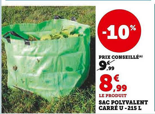 SAC POLYVALENT CARRÉ U - 215 L