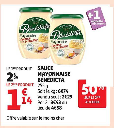 SAUCE MAYONNAISE BÉNÉDICTA