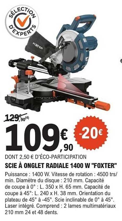 SCIE À ONGLET RADIALE 1400 W "FOXTER"