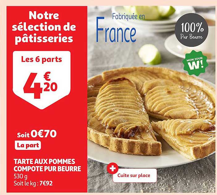 TARTE AUX POMMES COMPOTE PUR BEURRE