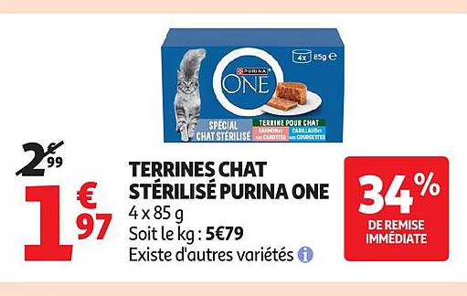 TERRINES CHAT STÉRILISÉ PURINA ONE