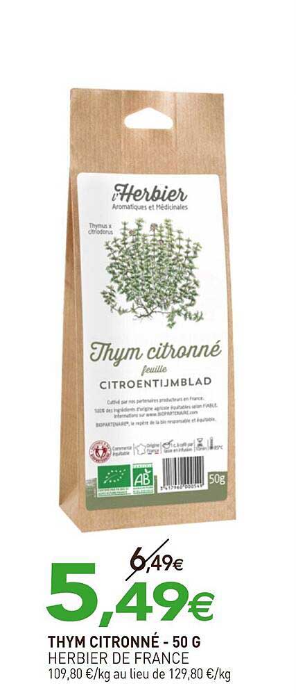 THYM CITRONNÉ - 50 G