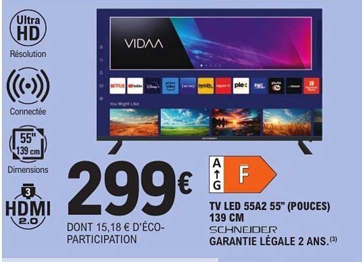TV LED 55A2 55" (POUCES) 139 CM