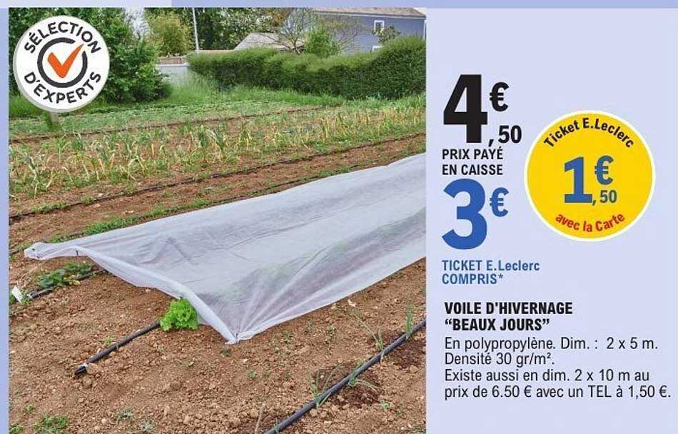 VOILE D'HIVERNAGE "BEAUX JOURS"
