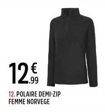 12. POLAIRE DEMI-ZIP FEMME NORVEGE
