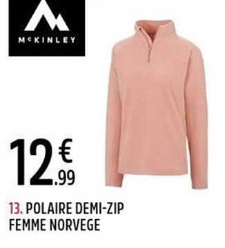 13. POLAIRE DEMI-ZIP FEMME NORVEGE