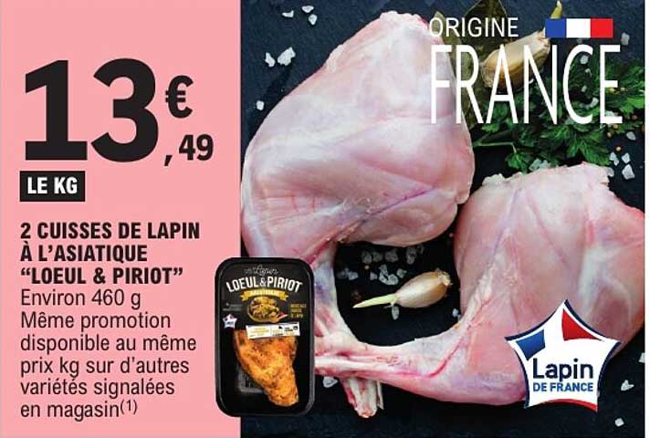 2 cuisses de lapin à l’asiatique “Loeul & Piriot”