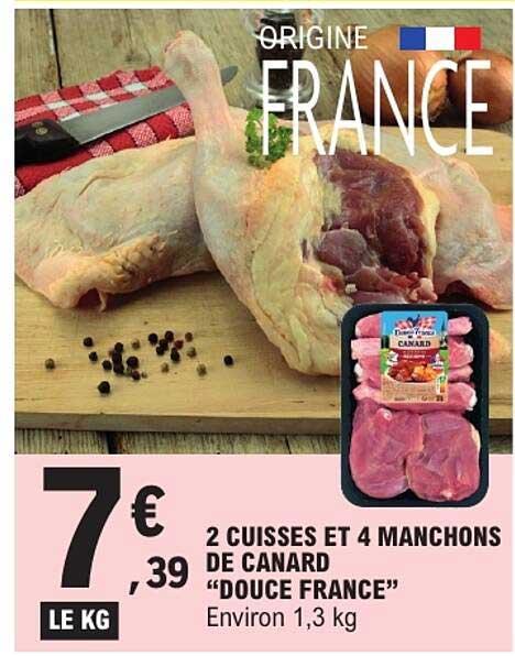2 CUISSES ET 4 MANCHONS DE CANARD “DOUCE FRANCE”