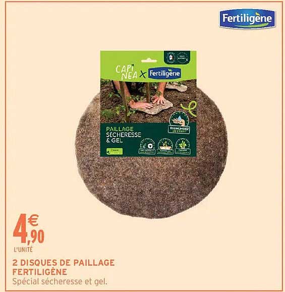 2 DISQUES DE PAILLAGE FERTILIGÈNE