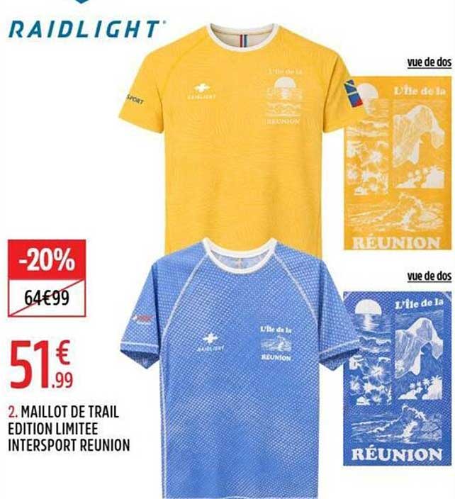 2. MAILLOT DE TRAIL EDITION LIMITEE INTERSPORT REUNION