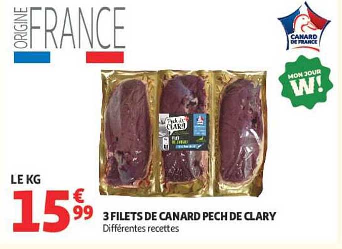 3 FILETS DE CANARD PECH DE CLARY