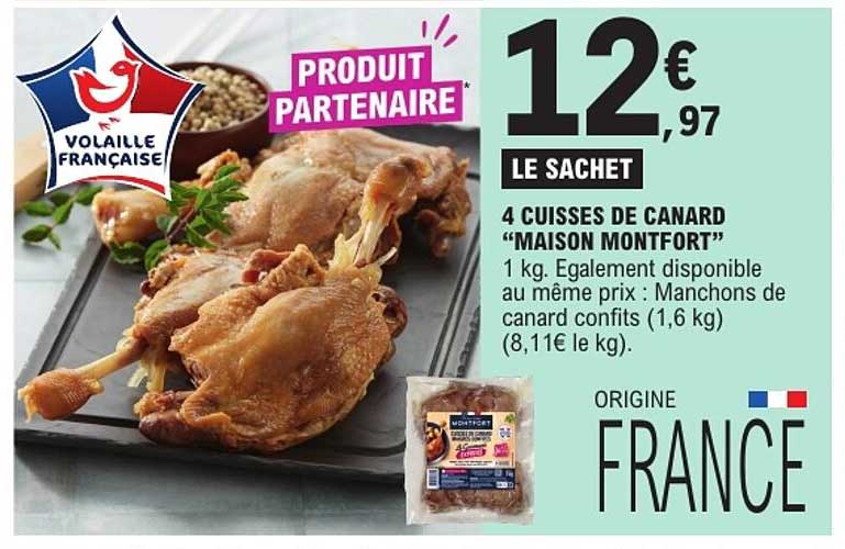 4 CUISSES DE CANARD “MAISON MONTEFORT”