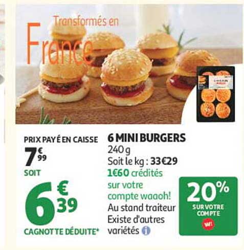 6 MINI BURGERS