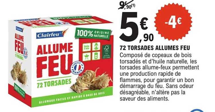 72 TORSADES ALLUMES FEU