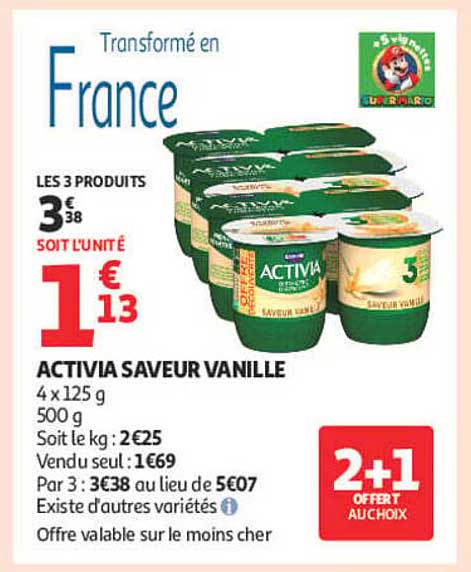 ACTIVIA SAVEUR VANILLE