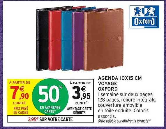 AGENDA 10X15 CM VOYAGE OXFORD