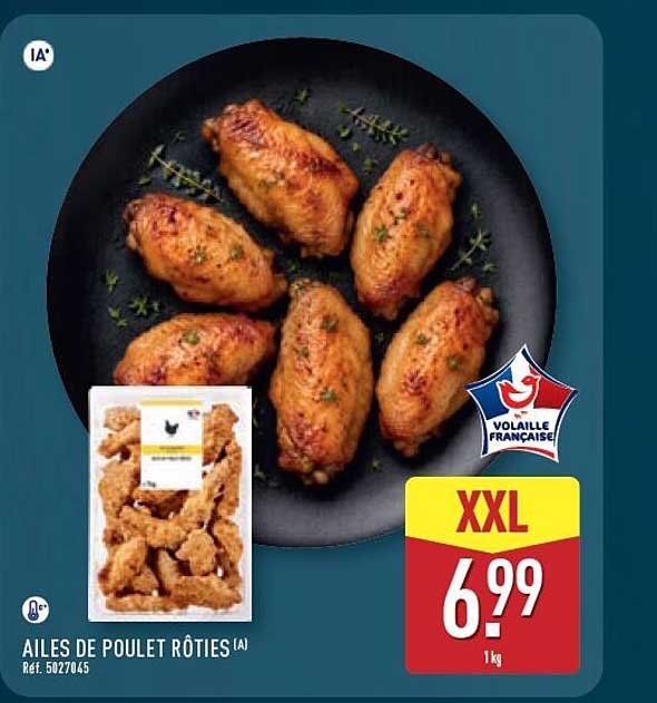 AILES DE POULET RÔTIES